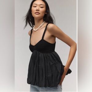 Anthropologie Knit Swing Tank Top in Black size XSP